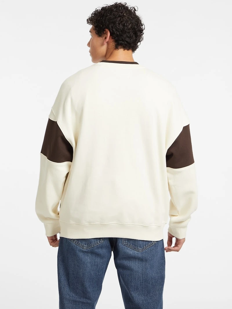 Horizontal Stripe Crewneck Sweatshirt