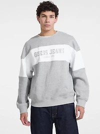 Horizontal Stripe Crewneck Sweatshirt