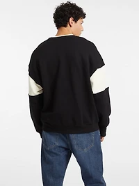 Horizontal Stripe Crewneck Sweatshirt