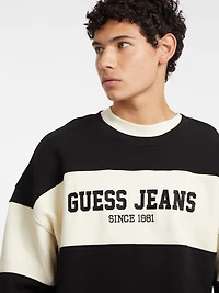 Horizontal Stripe Crewneck Sweatshirt