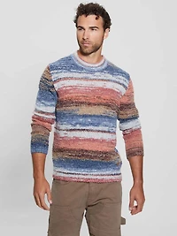Eged Space Dye Striped Sweater