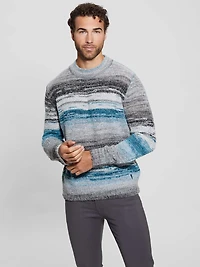 Eged Space Dye Striped Sweater