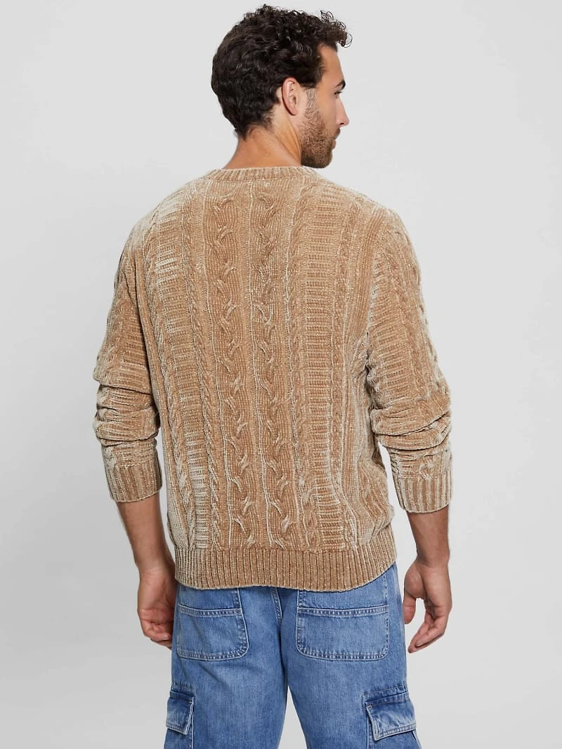 Eco Egidio Cable-Knit Chenille Sweater
