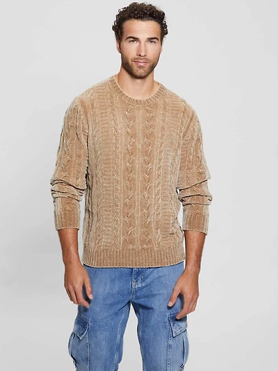 Eco Egidio Cable-Knit Chenille Sweater