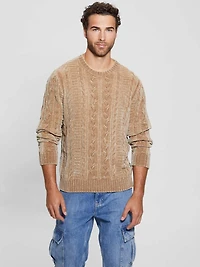 Eco Egidio Cable-Knit Chenille Sweater