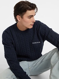 Cable-Knit Wool-Blend Sweater