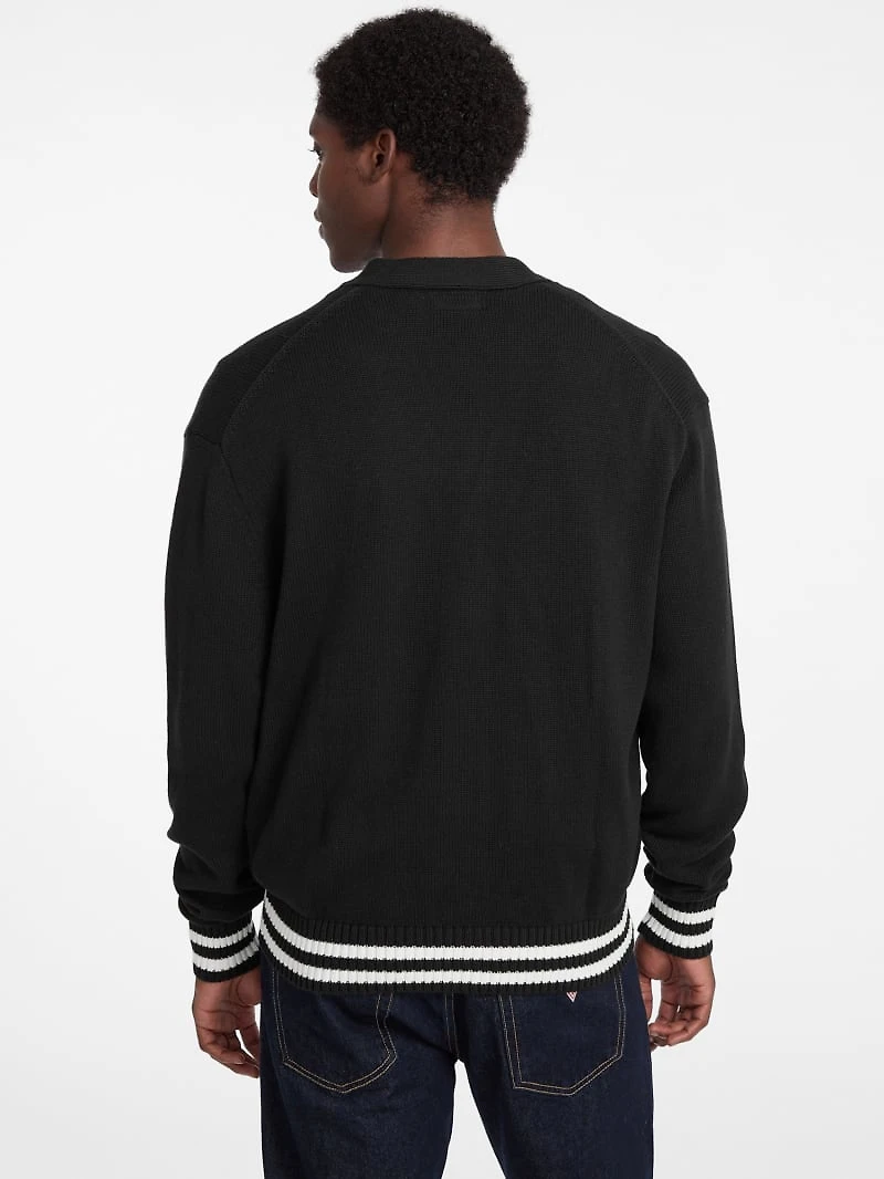 Embroidered Logo Varsity Cardigan