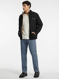 Wool-Blend Logo Zip-Up Sweater