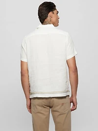 Eco Embroidered Island Linen Shirt