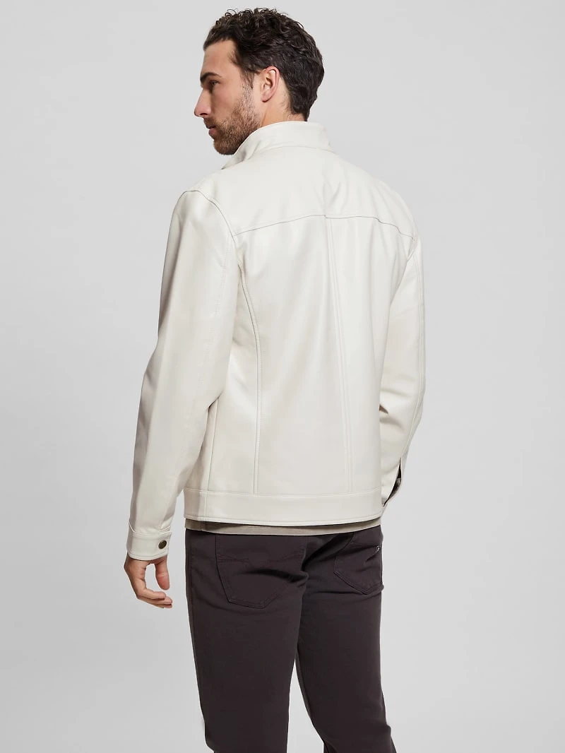 Faux-Leather Biker Jacket