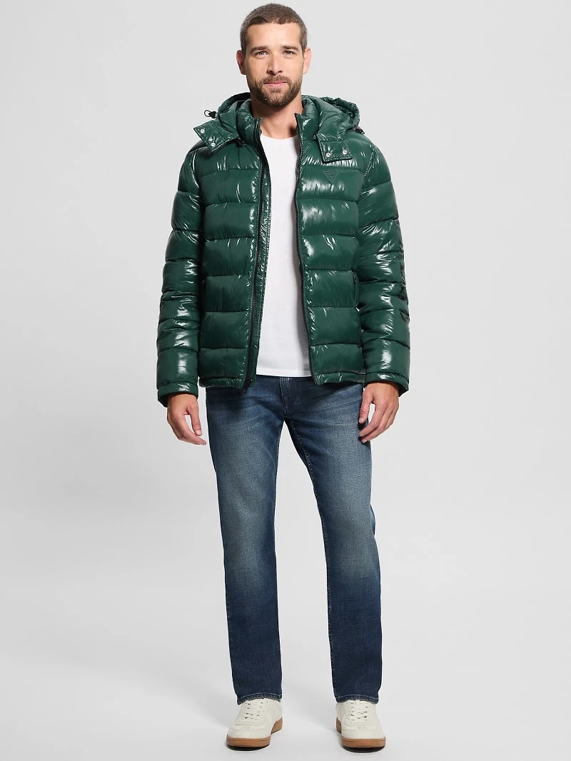 Shiny Hooded Puffer Jacket
