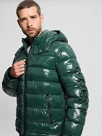 Shiny Hooded Puffer Jacket