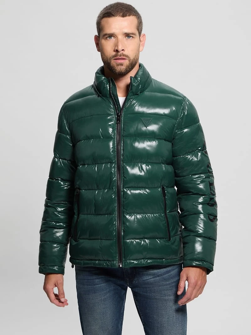 Shiny Hooded Puffer Jacket