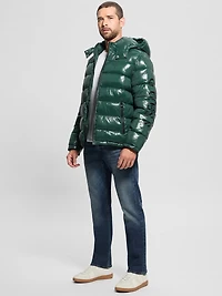 Shiny Hooded Puffer Jacket