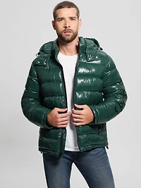 Shiny Hooded Puffer Jacket