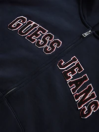 Chenille Patch Zip-Up Hoodie