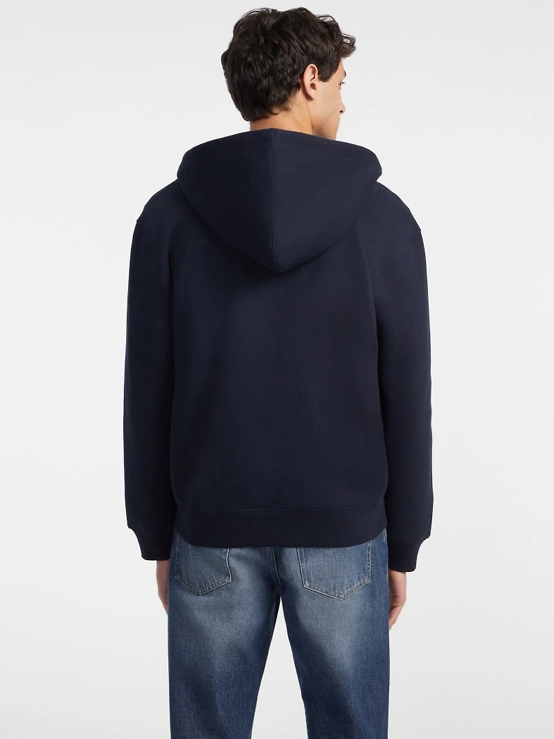 Chenille Patch Zip-Up Hoodie