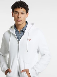 Slim Mini Patch Zip-Up Hoodie