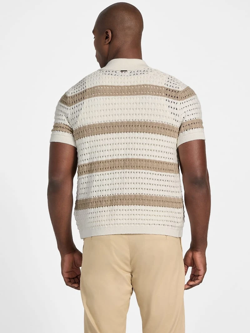 Eco Joshua Striped Crochet Shirt