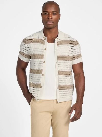 Eco Joshua Striped Crochet Shirt