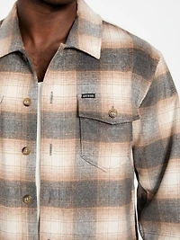 Eco Checkered Wool-Blend Overshirt