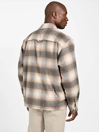 Eco Checkered Wool-Blend Overshirt
