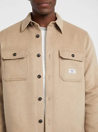 Brushed Wool-Blend Shacket