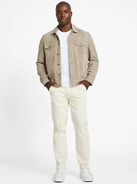 Suede Goat Leather Trucker Jacket