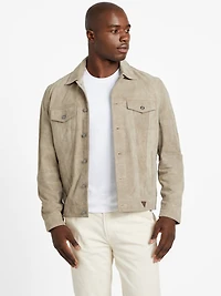 Suede Goat Leather Trucker Jacket