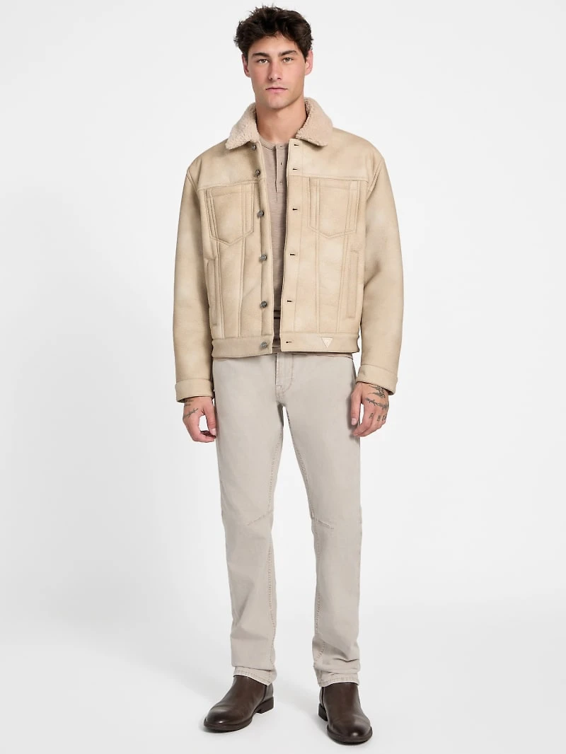 Andy Faux-Suede and Sherpa Trucker Jacket