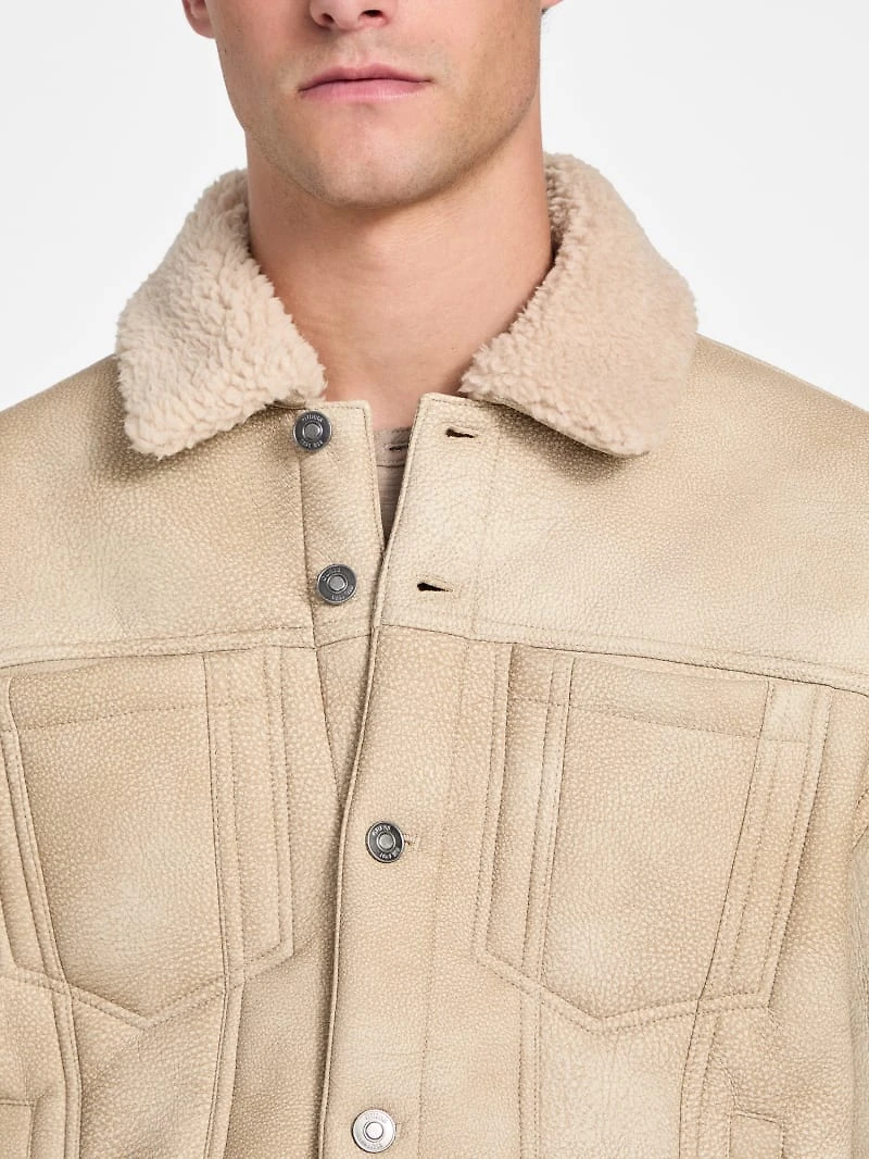 Andy Faux-Suede and Sherpa Trucker Jacket