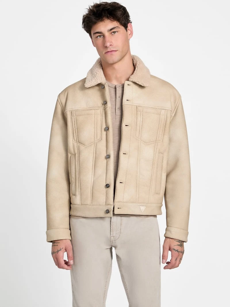 Andy Faux-Suede and Sherpa Trucker Jacket