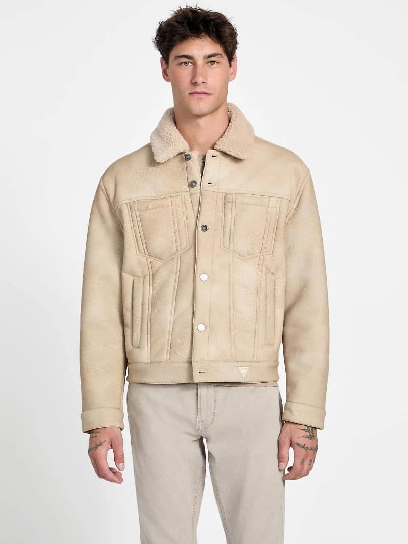 Andy Faux-Suede and Sherpa Trucker Jacket
