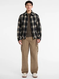 Plaid Wool-Blend Jacket