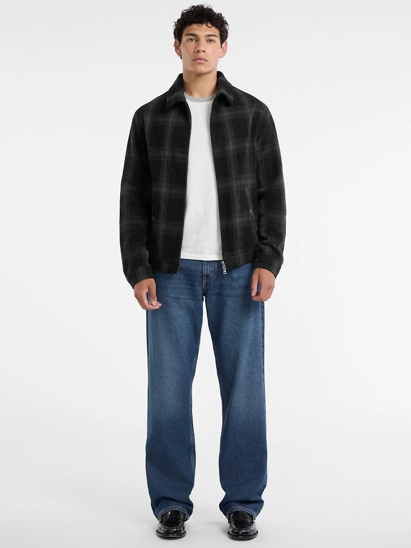 Plaid Wool-Blend Jacket