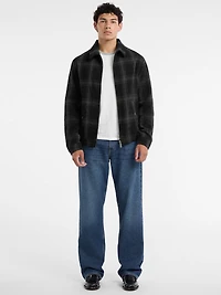 Plaid Wool-Blend Jacket