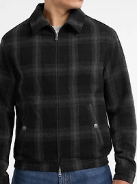 Plaid Wool-Blend Jacket