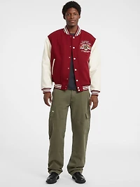 Wool-Blend Letterman Jacket