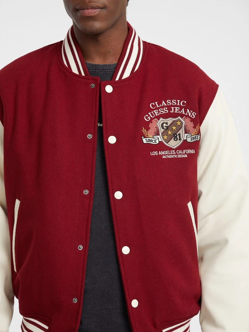 Wool-Blend Letterman Jacket