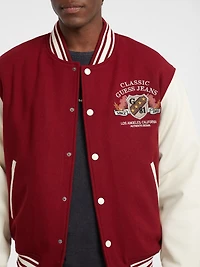 Wool-Blend Letterman Jacket
