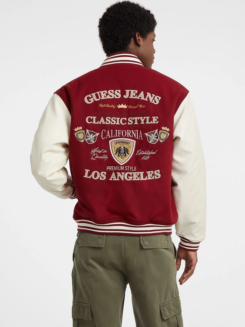 Wool-Blend Letterman Jacket