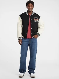 Wool-Blend Letterman Jacket