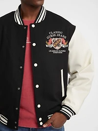 Wool-Blend Letterman Jacket