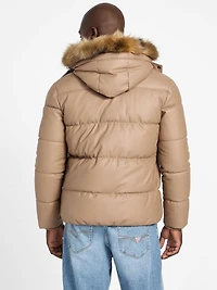 Eco Faux-Leather Puffer Jacket