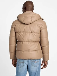Eco Faux-Leather Puffer Jacket