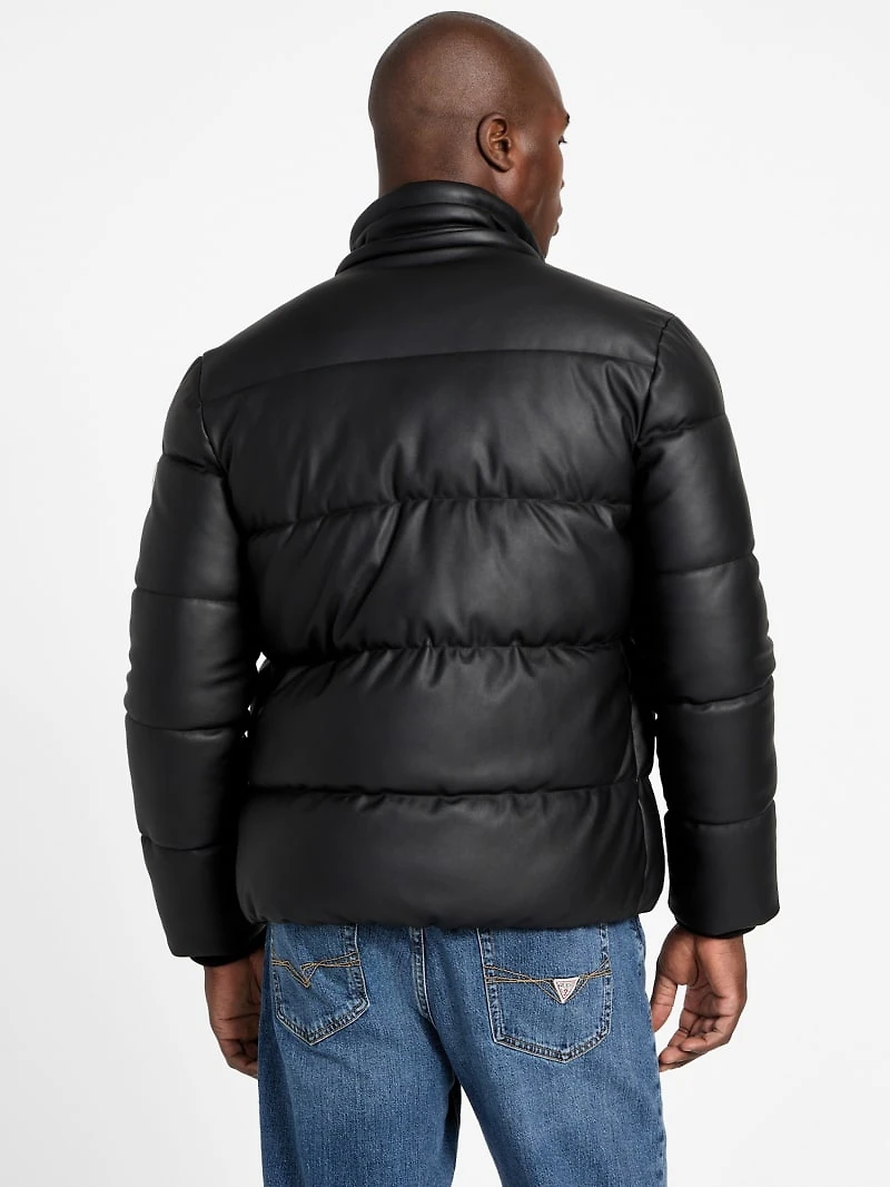 Eco Faux-Leather Puffer Jacket