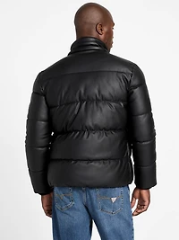 Eco Faux-Leather Puffer Jacket