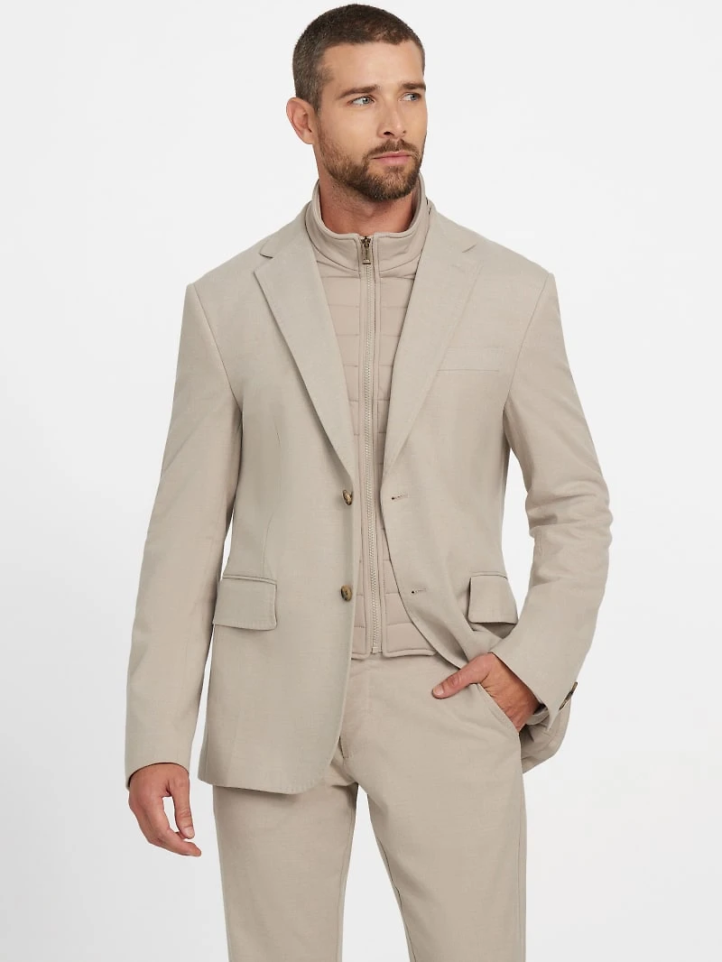 Utility Wool-Blend Blazer