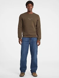Fleece Script Crewneck Hoodie