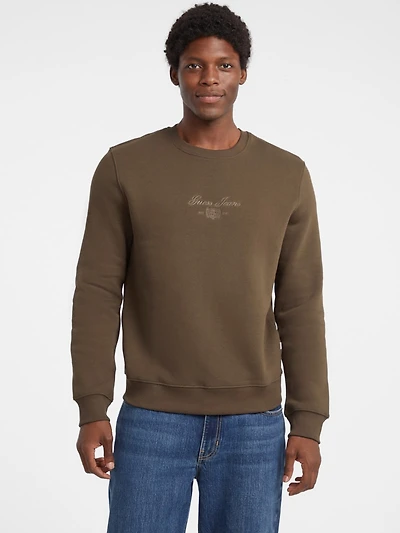 Fleece Script Crewneck Hoodie
